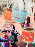 Handmade woven sisal plant hangers